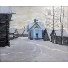 Печать на холсте картины "Голубая часовня"