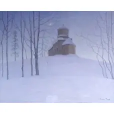 Печать на холсте картины "Зимний сон"