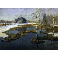 Печать на холсте картины "Талые воды"