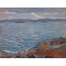 Печать на холсте картины "Осенний полдень у Баренцева моря"