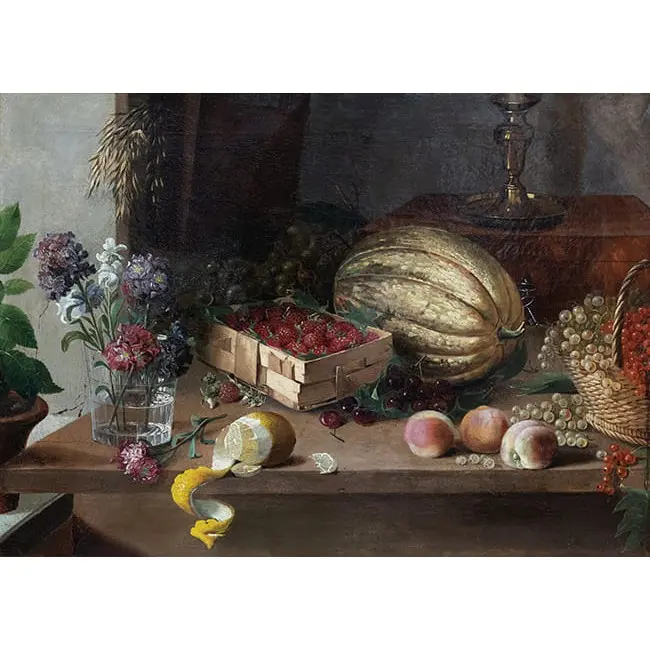 Печать на холсте картины Ивана Хруцкого "Плоды и дыня" 