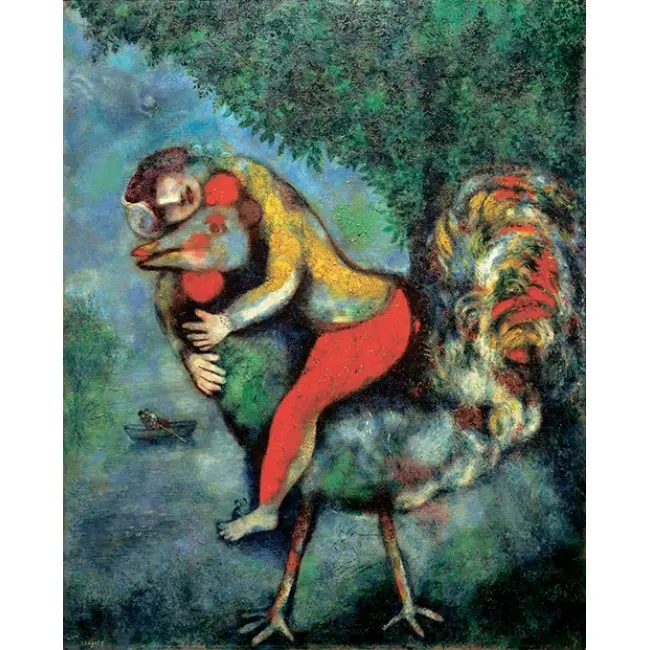 Печать на холсте картины Марка Шагала "Петух"