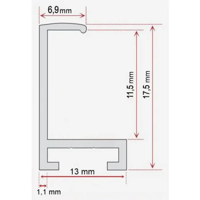 алюминиевый багет 511-01