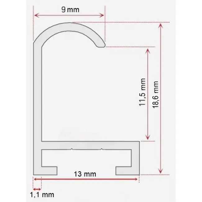 алюминиевый багет 611-02