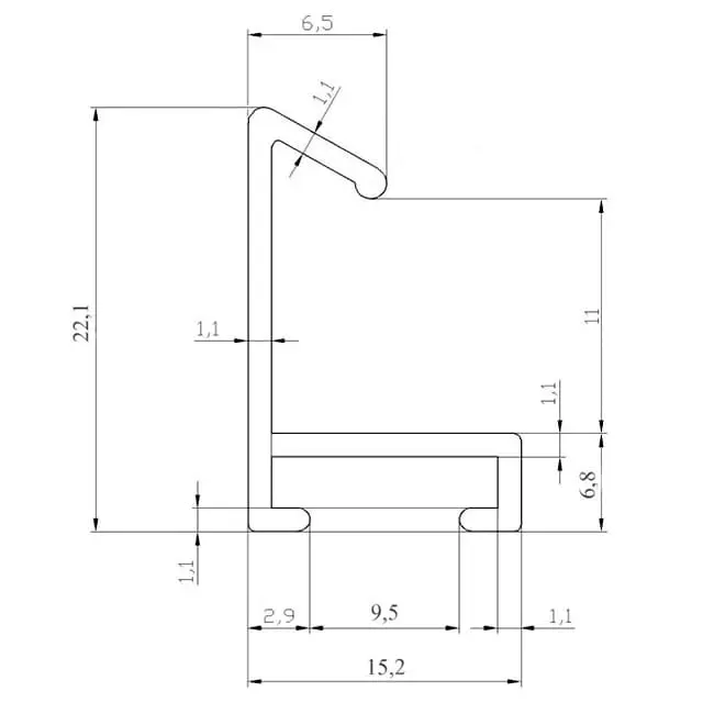 алюминиевый багет C1268-04